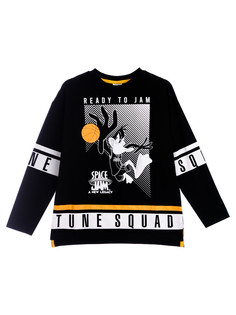 Фуфайка трикотажная для мальчиков PlayToday (футболка с длинными рукавами), черный, 134