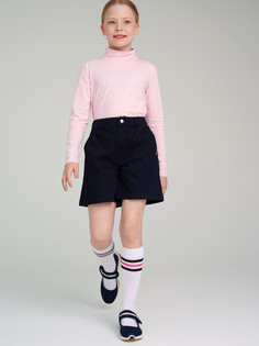 Шорты текстильные для девочек PlayToday, тёмно-синий, 146