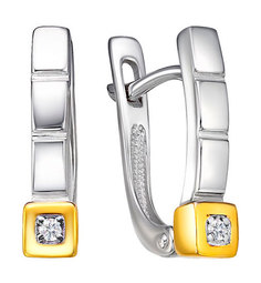 Серьги из серебра Империал S1456/Ag-620POZ, бриллиант Imperial