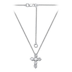 Колье из серебра 40-45 см Империал C2122/Ag-680, фианит Imperial