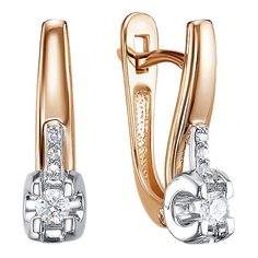 Серьги из красного золота Империал S1491-120, бриллиант Imperial