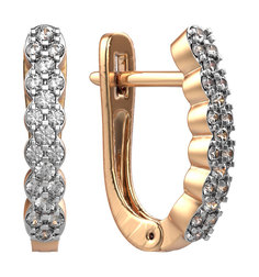 Серьги из красного золота Империал S3051-120, бриллиант Imperial