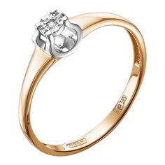 Кольцо из красного золота р. 16,5 Империал K0638-120, бриллиант Imperial