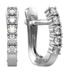 Серьги из платины Империал S1435/Pt-420, бриллиант Imperial