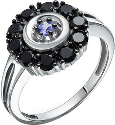 Кольцо из серебра р. 17,5 Империал K1132/Ag-607/1/8, танзанит\шпинель Imperial