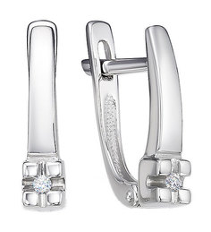 Серьги из серебра Империал S1457/Ag-620, бриллиант Imperial