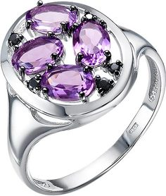 Кольцо из серебра р. 18 Империал K1034JU/Ag-607/1/14, аметист\шпинель Imperial