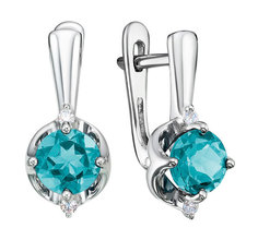 Серьги из серебра Империал S1263/Ag-610/76, ситалл Imperial