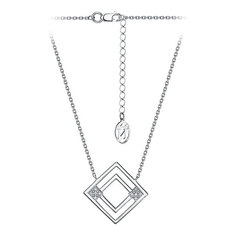 Колье из серебра 40-45 см Империал C2603/Ag-620BR, бриллиант Imperial