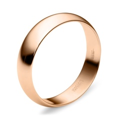 Обручальное кольцо из красного золота р. 19,5 Эстет 01О010014
