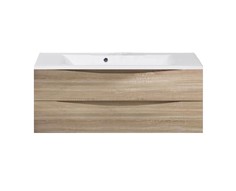 MARINO База под раковину подвесная с двумя выкатными ящиками, Rovere Bianco, 1000x445x500, Bel Bagno