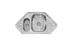Мойка I-TECH двойная с сушилкой с двух сторон 950х500х205х0,8