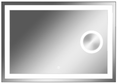 Зеркало Sansa Even 100 alum (линза) с подсветкой