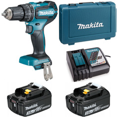 Ударная дрель-шуруповерт аккумуляторная Makita 50Нм 18В LXT Li-Ion 2x3Ач DHP485RFE