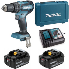 Ударная дрель-шуруповерт аккумуляторная Makita 50Нм 18В LXT Li-Ion 2x5Ач DHP485RTE