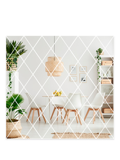 Интерьерные самоклеящиеся зеркальные наклейки на стену FROI зеркало - 100*100 см