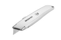 Нож трапециевидный WOKIN 301219, алюминиевый корпус, 61x19 мм