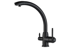 Кухонный смеситель Zorg серия Steel Hammer SH 699 BLACK черный металлик, под фильтр