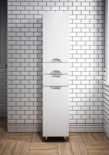 Шкаф-пенал Монако Люкс 40 с корзиной левый