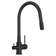 Смеситель для кухни однорычажный с гибким изливом Elghansa 56F5216-Black