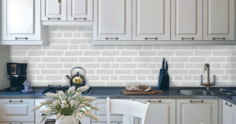 Панель интерьерная (фартук кухонный) bro decor Кирпич белый 600*3000мм