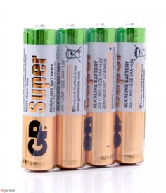 Батарейка Gp 24A Lr03/286 Б/Б Шринк 4, комплект 12 батареек (3 упак. х 4шт.)