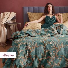 Комплект постельного белья 1,5 спальный перкаль Mia Cara Таинственный сад