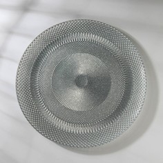 Тарелка подстановочная «Глория», d=30 см, цвет серебряный Akcam