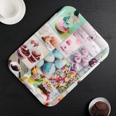 Поднос прямоугольный «Кокетство», 37,5?28 см, рисунок МИКС No Brand