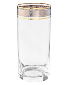 Набор из 6-ти стаканов для воды LARUS (декор Панто платина, отводка золото) Объем: 350 мл Crystalite Bohemia