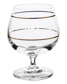 Набор из 6-ти бокалов для бренди FALCO (Декор Панто, 2 отводки золото) Объем: 250 мл Crystalite Bohemia