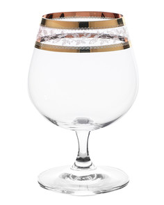 Набор из 6-ти бокалов для бренди Silvia (декор Панто золото) Объем: 400 мл Crystalite Bohemia