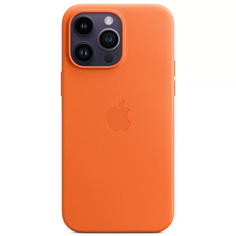 Чехол Apple iPhone 14 Pro Max Leather Case with MagSafe Orange (MPPR3)