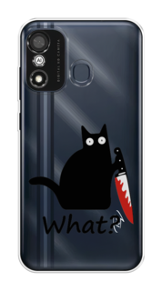 Чехол на Itel A27 "Котик с ножом" Case Place