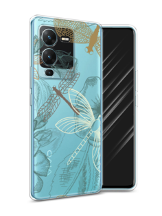 Силиконовый чехол "Тени стрекоз" для Vivo V25 Pro 5G Awog