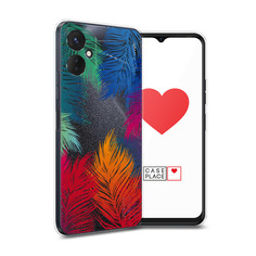 Силиконовый чехол "Рамка из перьев" для Tecno Spark 9 Pro Awog