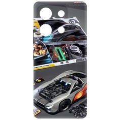 Чехол-накладка Krutoff Soft Case Постер для INFINIX Note 30 черный