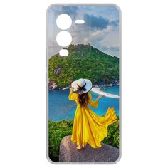 Чехол-накладка Кейс Платье летнее женское для Vivo V25 Pro Krutoff