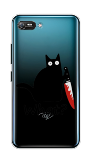 Чехол на Itel A25 "Котик с ножом" Case Place