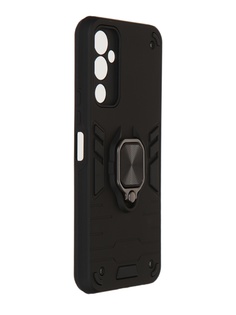Чехол DF для Tecno Pova 4 с магнитом и кольцом Black tArmor-02