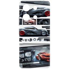 Чехол-накладка Krutoff Soft Case Гаражный постер для INFINIX Note 30 черный