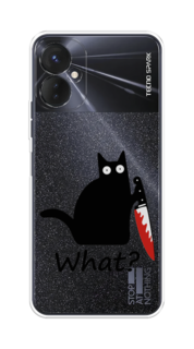 Чехол на Tecno Spark 9 Pro "Котик с ножом" Case Place
