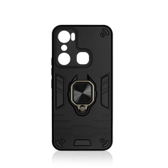 Чехол DF для Infinix Hot 20i с магнитом и кольцом Black inArmor-04