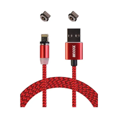 Кабель USB магнитный WIIIX CBM980-UMU-10R USB-MicroUSB, оплетка: нейлон, красный