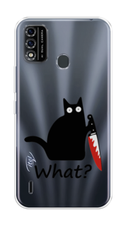 Чехол на Itel A48 "Котик с ножом" Case Place
