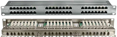 Патч-панель PPHD-19-48-8P8C-C5E-SH-110D высокой плотн. 19дюйм 1U 48 портов RJ-45 полный эк Hyperline