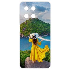 Чехол-накладка Krutoff Clear Case Платье летнее женское для Realme 11 4G