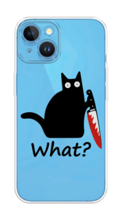 Чехол на Apple iPhone 15 "Котик с ножом" Case Place