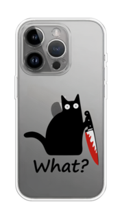 Чехол на Apple iPhone 15 Pro Max "Котик с ножом" Case Place