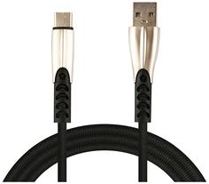 Кабель USB WIIIX CB740-UTC-2A-CU-10B USB-Type-C, DATA, медный, плоская оплетка, черный